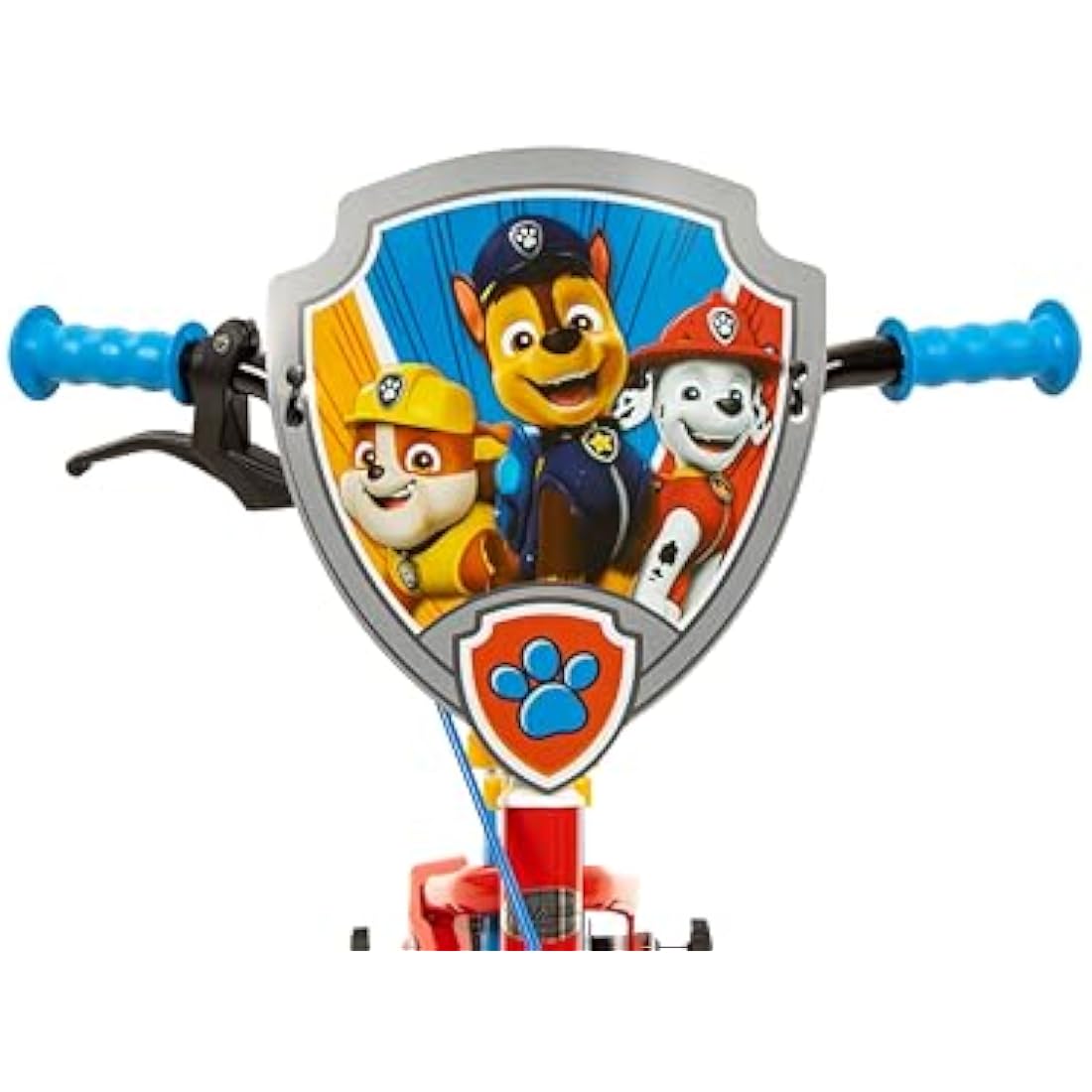 Toimsa Paw Patrol Kids Bike, Learn to Ride Bicycle, With Training Wheel Stabilisers, for Children Age 3+, Blue and Red