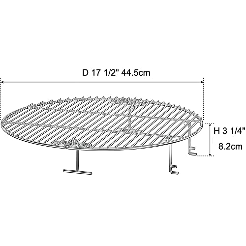 onlyfire Stainless Steel Cooking Grate Grid Fits for Charcoal Kettle Grills like Weber and Ceramic Grills, Compatible for Large Big Green Egg,Kamado