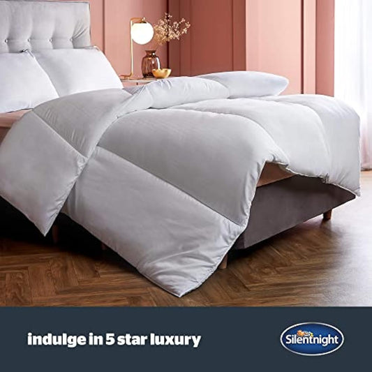 Silentnight Hotel Collection Single Duvet – All Year Round 10.5 Tog Luxurious Hotel Quality Duvet Quilt – Hypoallergenic and Machine Washable – Single Bed, White