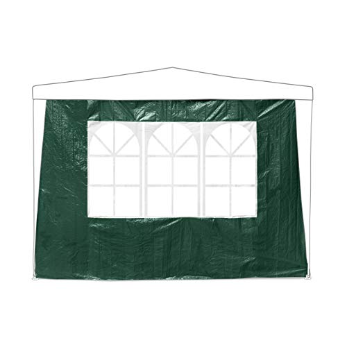 Relaxdays Side Parts Set of 2 for 3x3m Gazebo Pavilion Tent, Walls w Windows for Canopy, Privacy Screen for Party Tent, Green