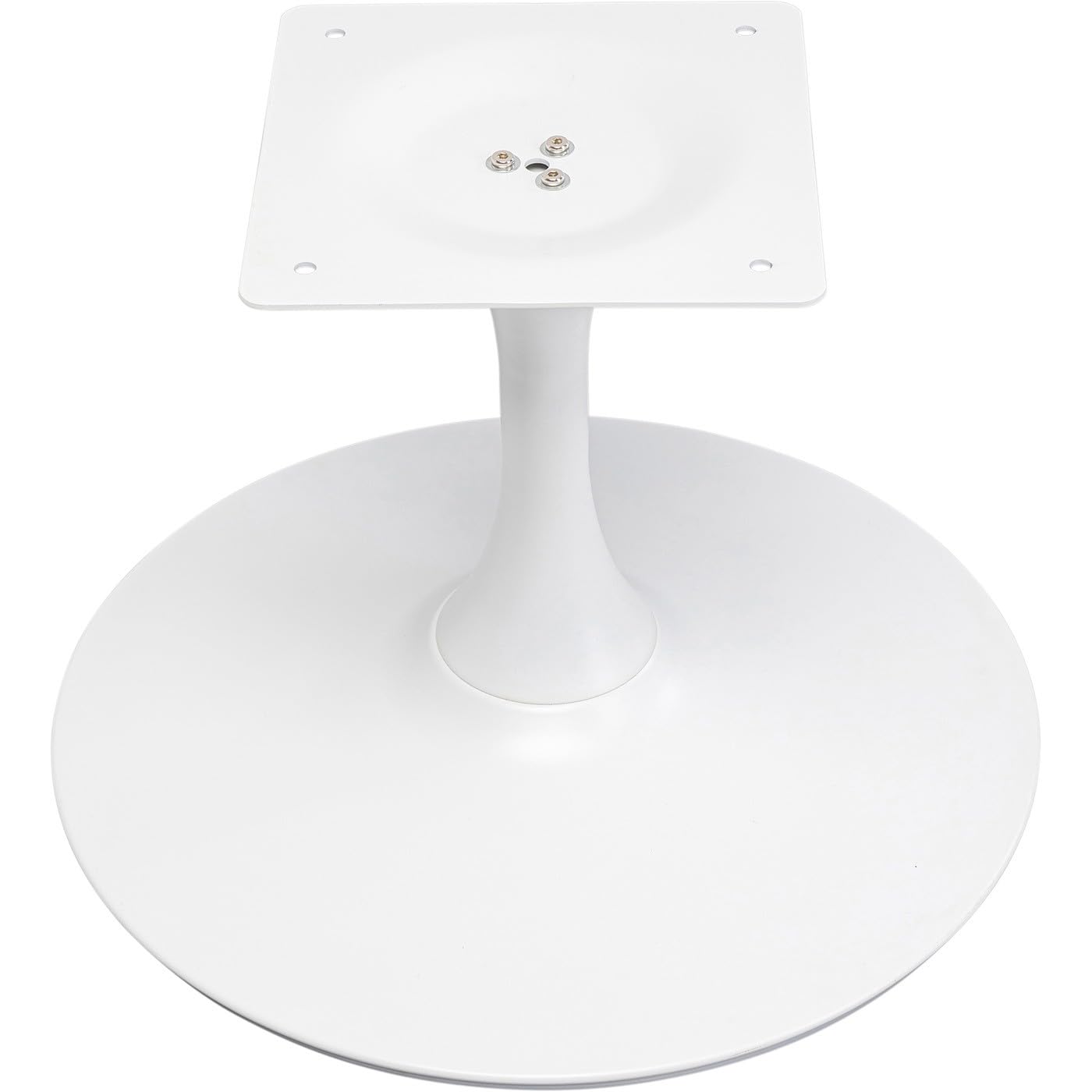 Kare Design Coffee Table Schickeria Oak, White, Brown, Wooden Look, Steel Base, Diameter 80cm, Modern, Round Sofa Side Table