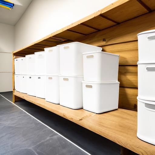 Yangyangyu Plastic Storage Baskets Bins Boxes With Lids,Organizing Container White Storage Organizer Bins For Shelves Drawers Desktop Playroom