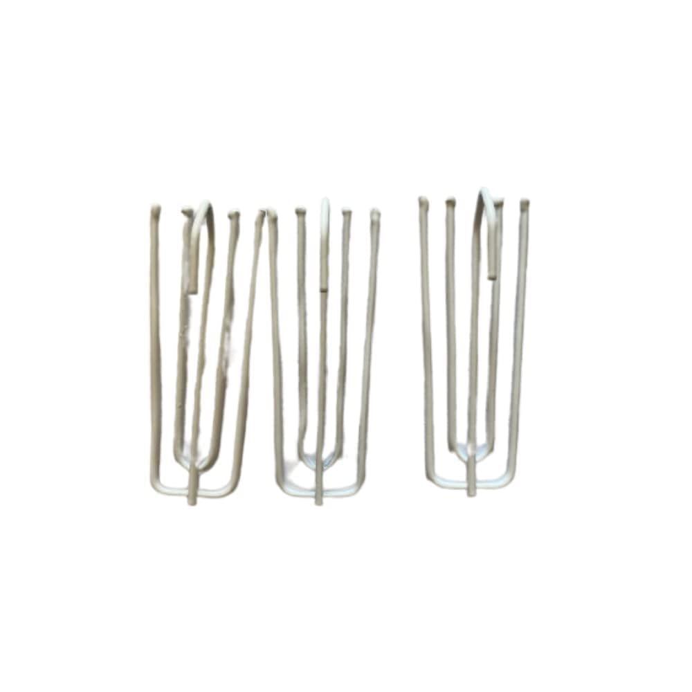 60Pcs White Pinch Pleat Curtain Hooks - Galvanised Metal Drapery Pin Hooks for Windows, Door and Shower Curtains