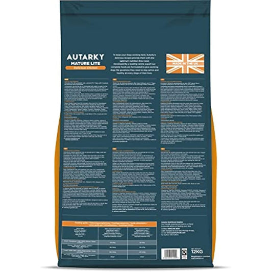 Autarky Hypoallergenic Mature Lite Delicious Chicken Dry Dog Food for Senior Dogs, 12 kg