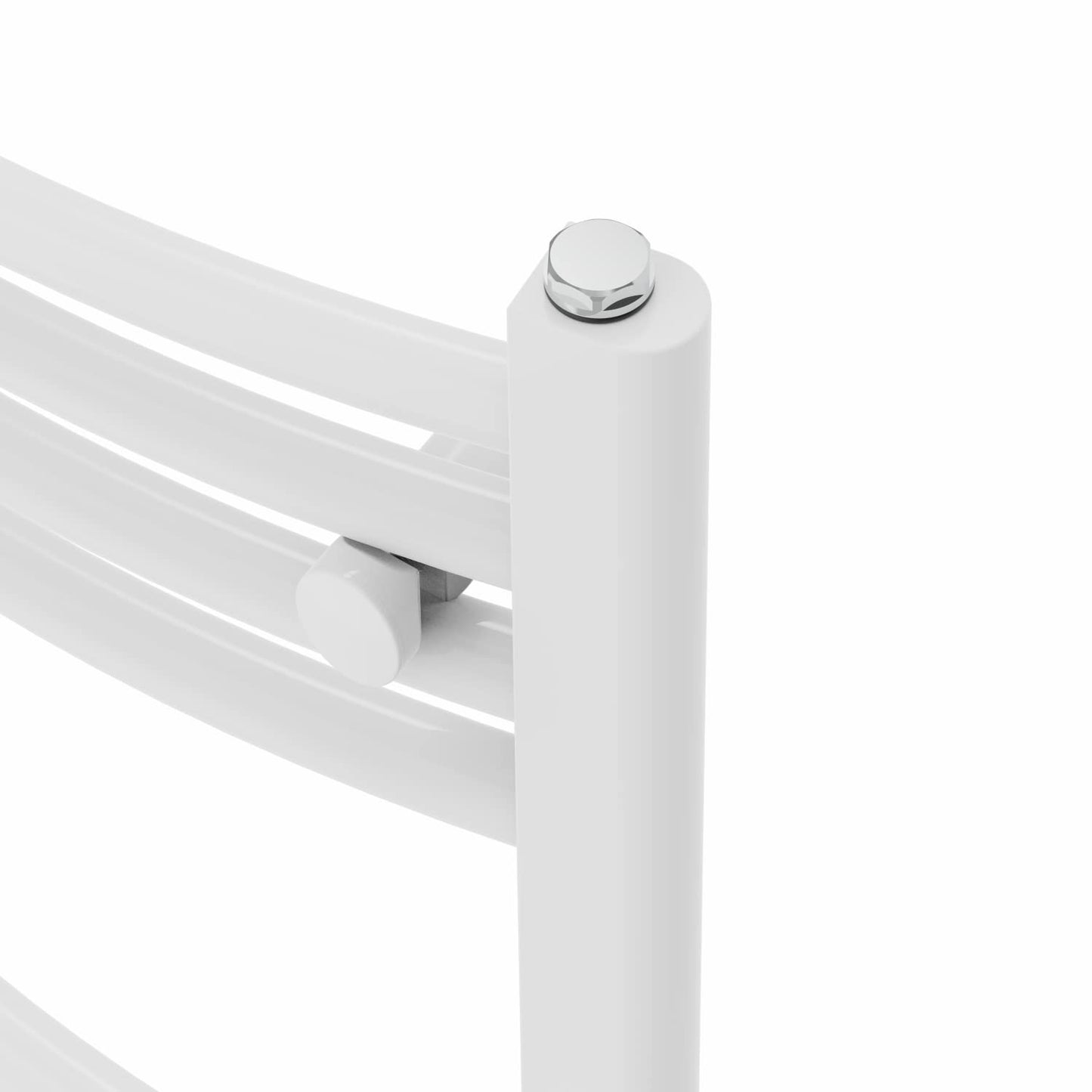 Warmehaus Curved Heated Towel Rail Radiator Ladder White 1400x500mm
