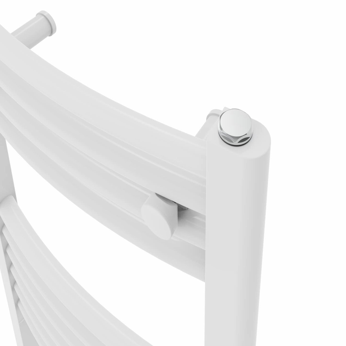 Warmehaus Curved Bathroom Heated Towel Rail Warmer 1200x400mm White