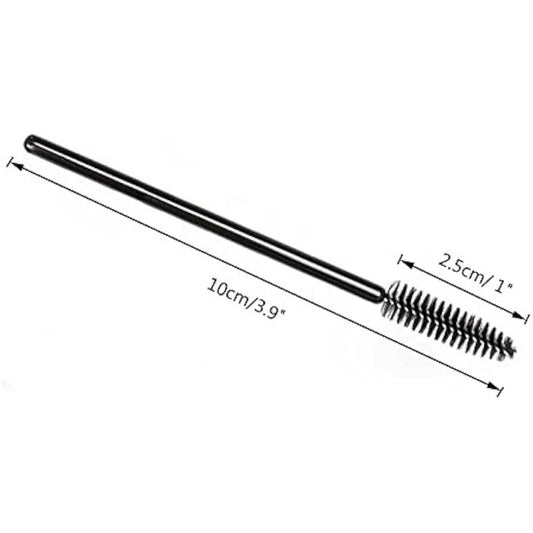 G2PLUS 100 PCS Black Eyelash Brushes Spoolies - Eyebrow Spoolie Brushes -Disposable Mascara Wands - Eyelash Extension Brushes for Extensions