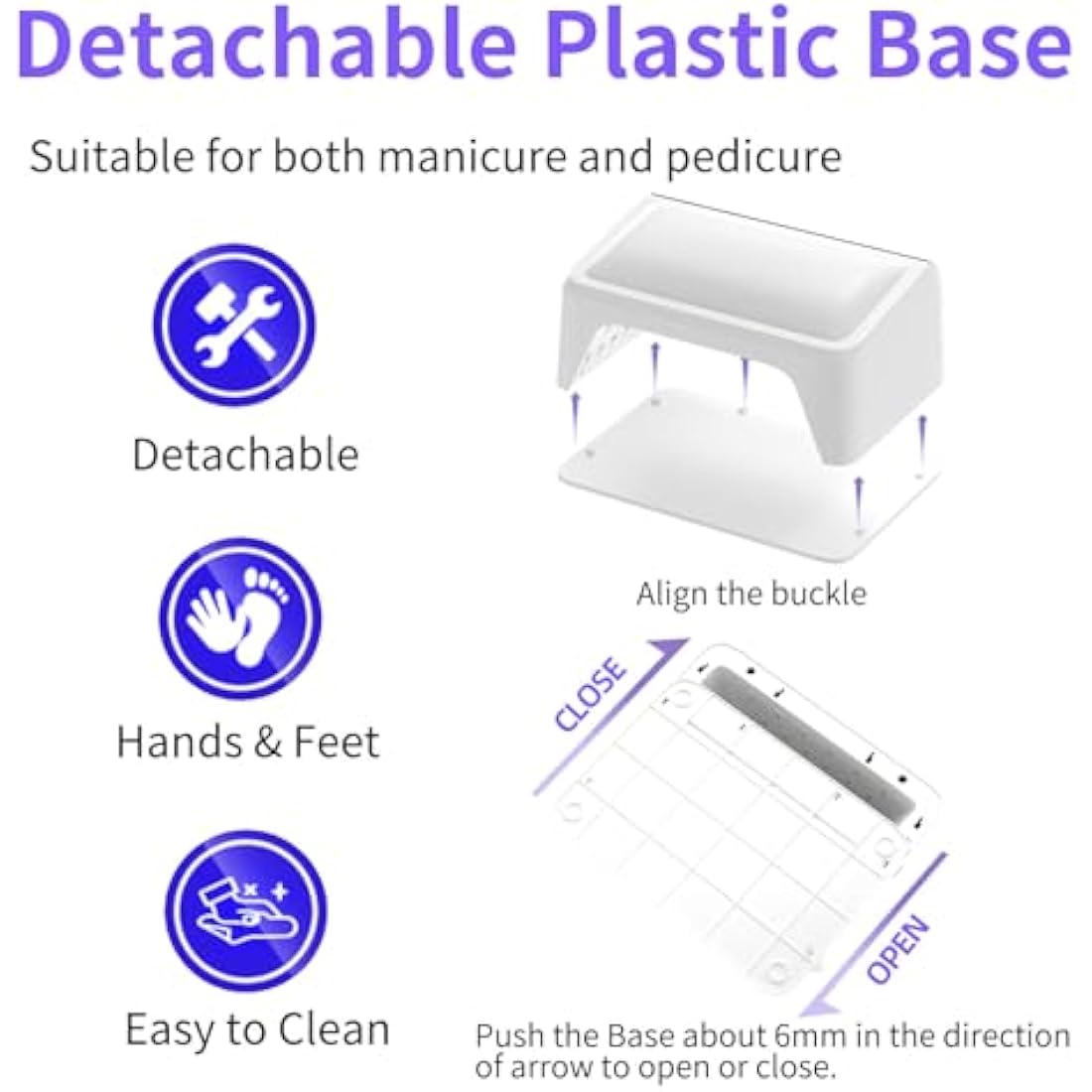 ZIZZON UV LED Nail Lamp with Arm Rest Pillow for Gel Polish 72W Power Nail Light Dryer with 4 Timers and Touch Screen Perfect for Salon or Home Use