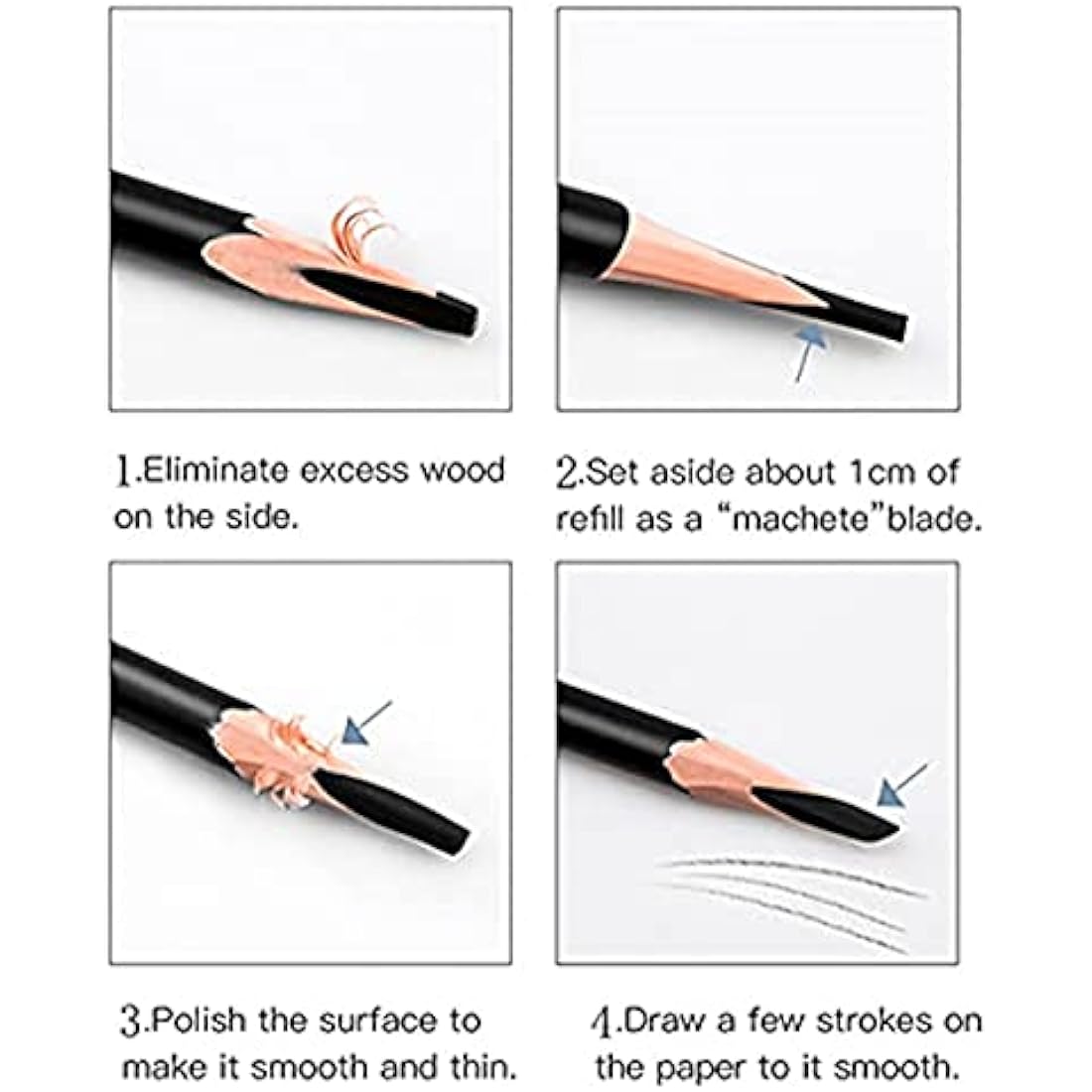Go Ho 12 PCS Brown Eyebrow Eyeliner Pencil Set, Waterproof Eyebrow Pencil,Long-lasting Sweat-proof Eyeliner Makeup Brow Tint Pen(Dark Brown)