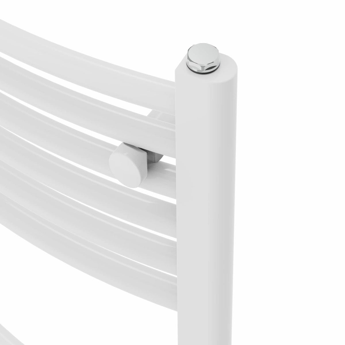 Warmehaus Curved Heated Towel Rail White Radiator 1800x500mm