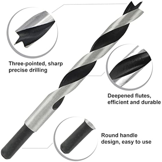 NORTOOLS Brad Point Wood Drill Bit Set 25 PCS HCS Wooden Drills for Woodworking DIY Lover Carpenter