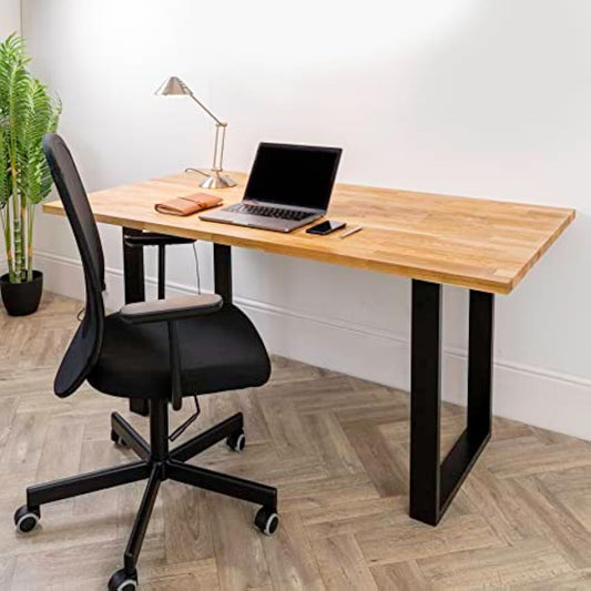 domli Solid Wood Oak Office Desk Top | 1500mm x 800mm x 27mm | Premium European Wooden Rectangular Tabletop | Timber Worksurface Large Tabletop Worktop Desktop Countertop
