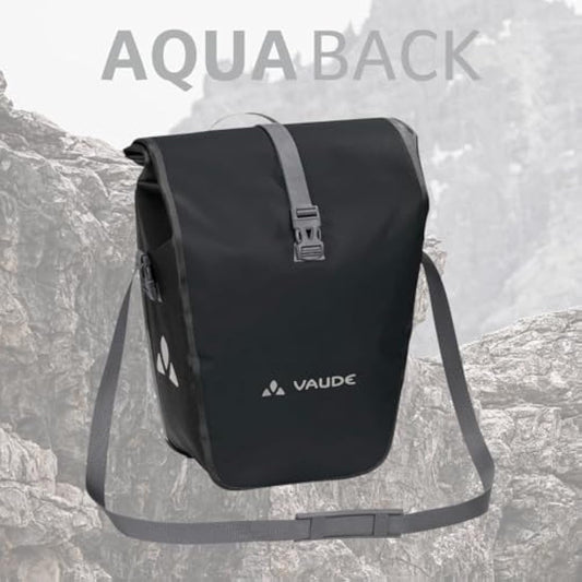 Vaude aqua back single rear bicycle bag, Unisex, 12413, Black, 37 x 33 x 19 cm