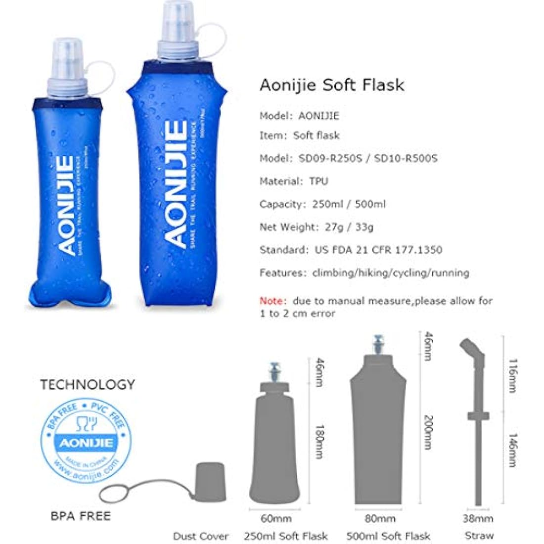 AONIJIE 5L Outdoor Sport Multifunctional Camping Backpack Cycling Running Climbing Hiking Hydration Vest Pack