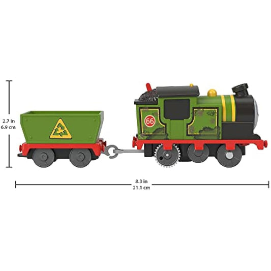 Fisher-Price Thomas and Friends Whiff Toy Train, Battery-Powered Motorized Train Engine and Cargo Car for Preschool Pretend Play, HMC23, multicolour