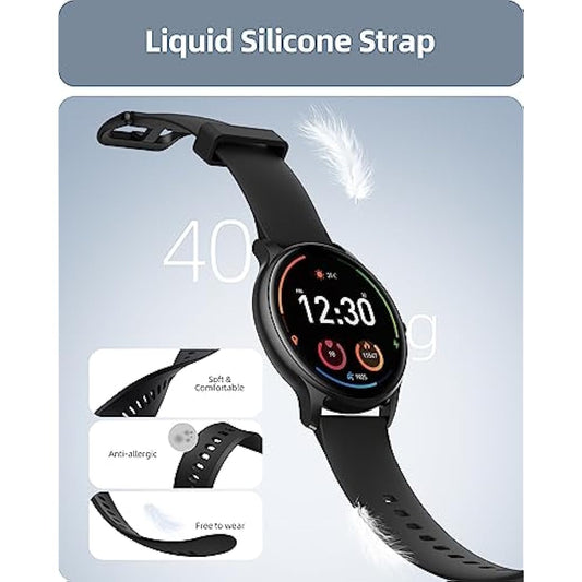 Parsonver Smart Watch Answer/Make Call, Fitness Watch for Men Women, Smartwatch IP68 Waterproof, 100+ Sport Modes, Heart Rate/Sleep Monitor, Fitness Watch for Android and iOS, Black, SPROD1