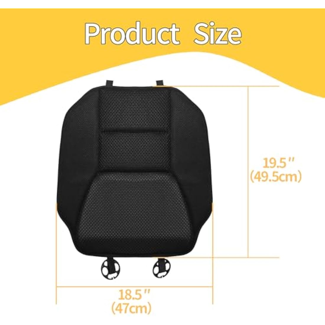 OLYDON Wedge Car Seat Cushions for Driving - Memory Foam Car Seat Cushion for Short People - Sciatica & Lower Back Pain Relief - Road Trip Essentials for Drivers(4" thickness)