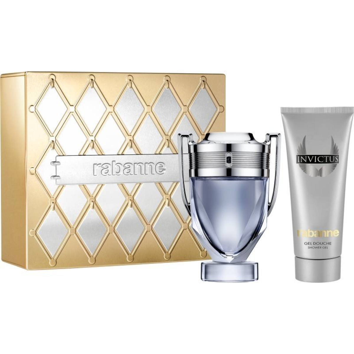 Paco Rabanne Invictus Gift Set (Eau De Toilette Spray 100ml All Over Shampoo 100ml)