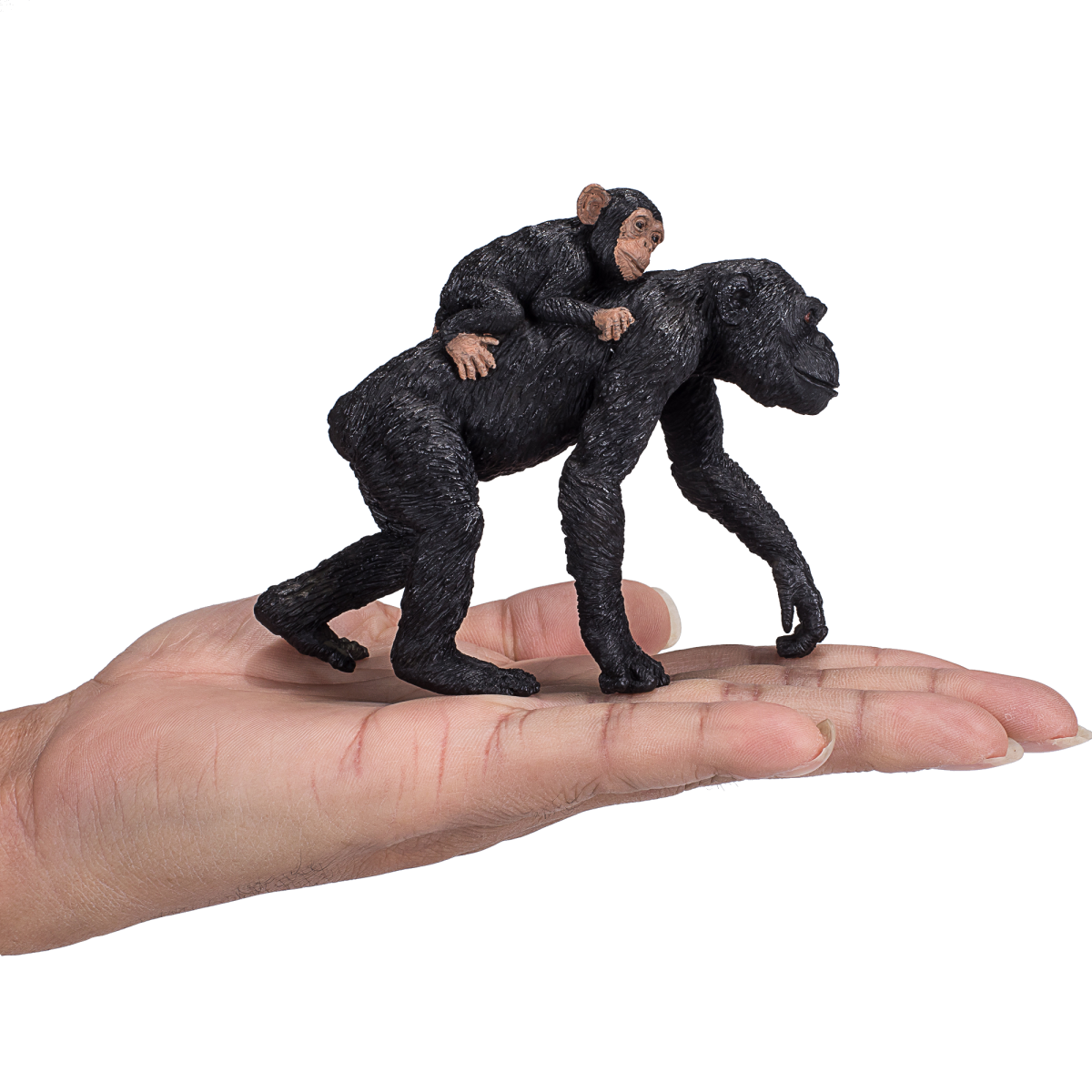 Chimpanzee and Baby Toy Realistic Wildlife Figurine