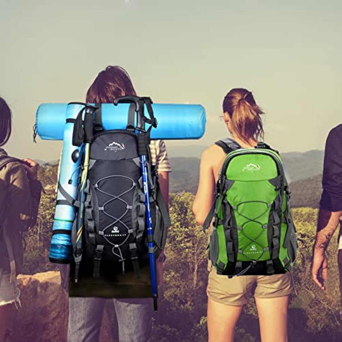 40L Hiking Backpack for Men and Women Trekking Rucksack Lightweight Travel Daypack with Waterproof Rain Cover,Large Sports Bag for Outdoor Activities