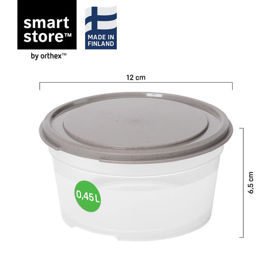 SmartStore Leakproof Food Storage Container 0,45L - Set of 8 | Dishwasher, Fridge, Microwave Safe | Lunch Box Meal Prep | Food Approved, BPA Free
