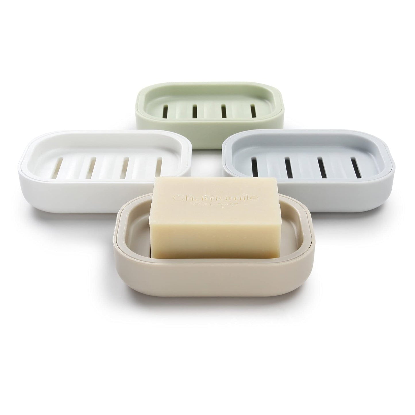 Uviviu Soap box,bar soap dishes,easy to drain (Grey blue)