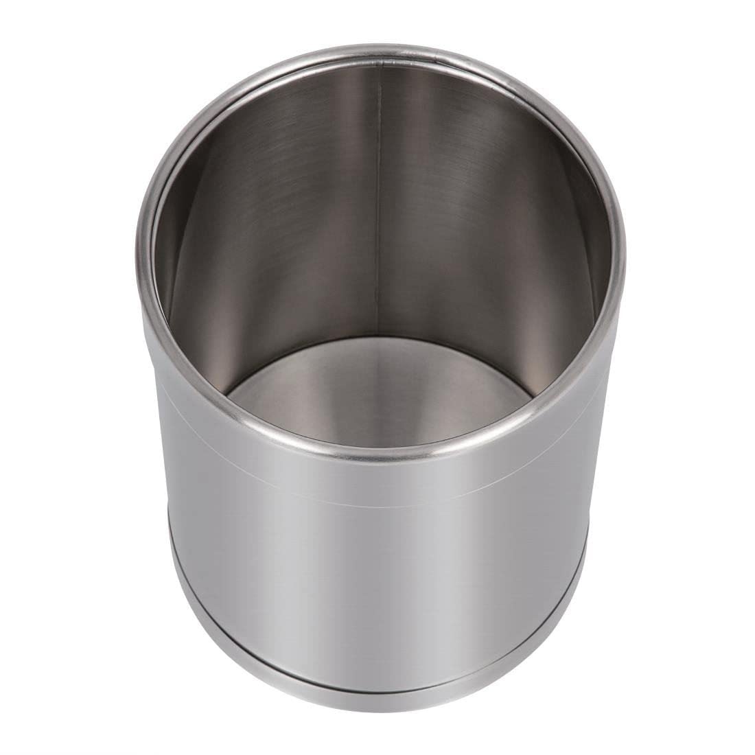 Bolero Commercial Round Stainless Steel Waste Paper Bin 10.2Ltr CF130