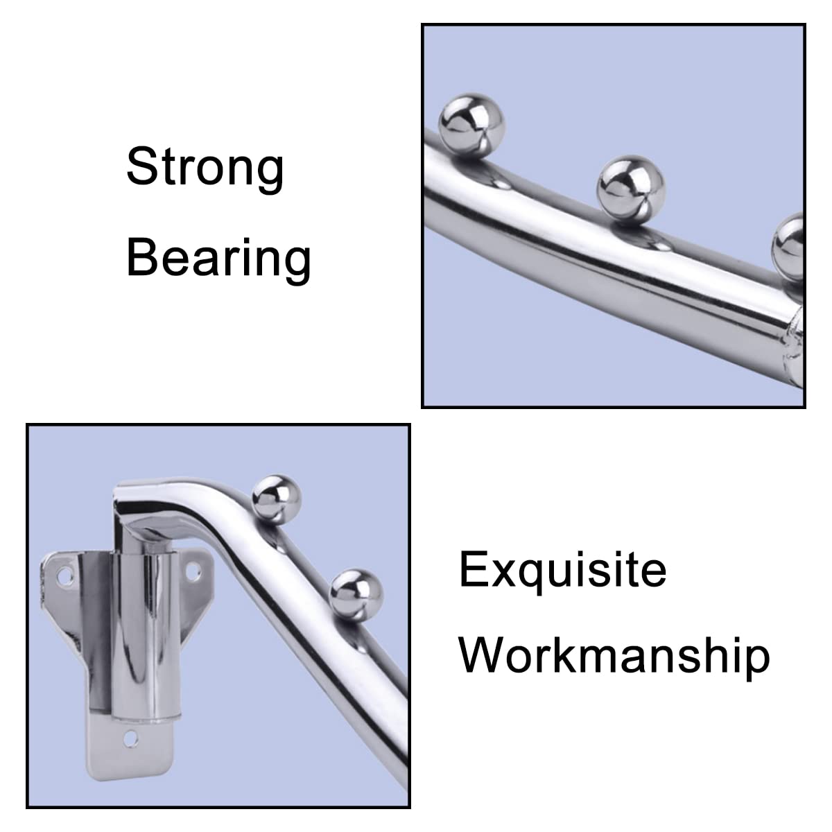 通用 Wall Mount Clothes Hanger,180° Folding Clothes Rail for Bedrooms,Laundry Rooms,Bathrooms(5 Hooks Length 28 CM)