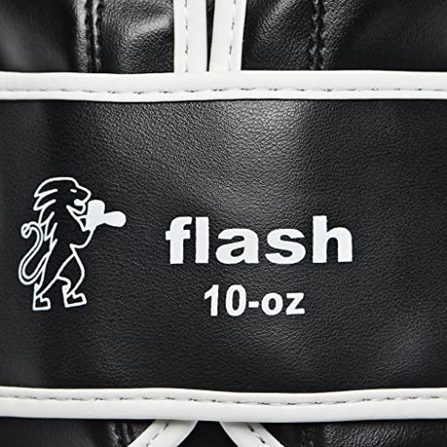 LEONE 1947, Flash Boxing Gloves, Unisex Adult, Black, 14 OZ, GN083