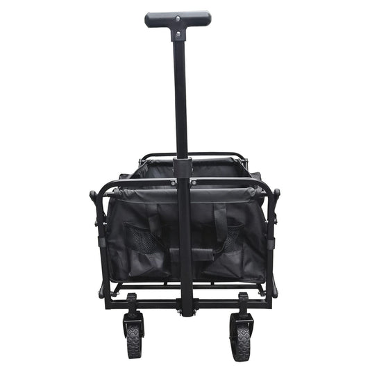 Pull Along Folding Hand Cart Garden Wagon Trolley Festival For Camping Beach Fishing Caddy Foldable Wheeled On Wheels Camp Heavy Duty 100kg Sack Waste