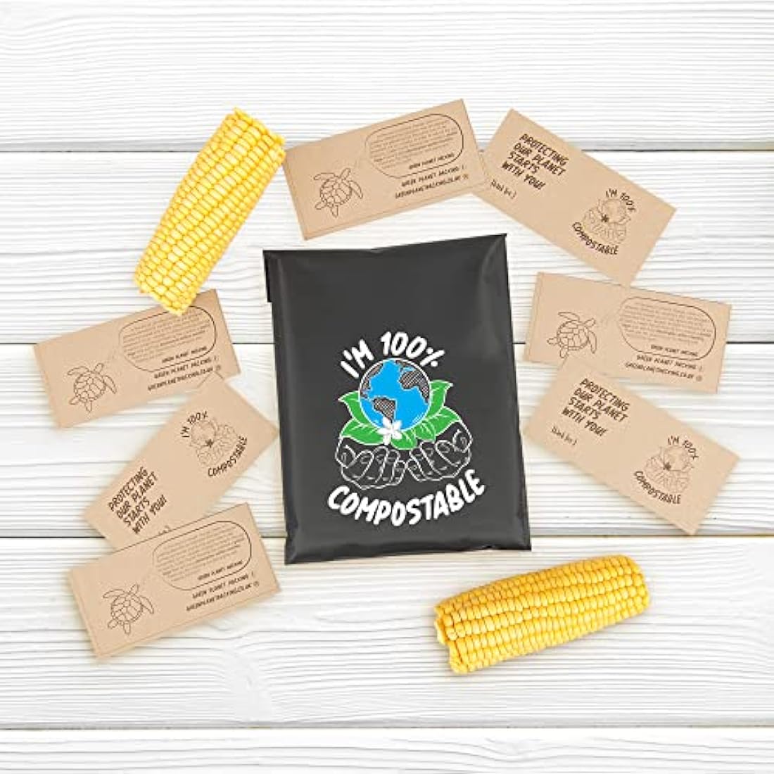 Compostable Mailing Bags,Biodegradable Mailing Bags,Eco Friendly Mailers 10 x 14" (25.5 x 35.5 cm) |25PK|