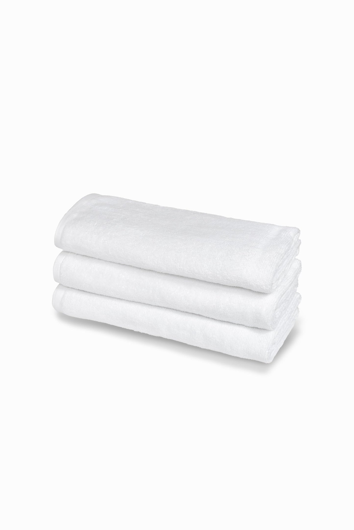 Terry Towel Set 100% Cotton, 3 Guests/Bidet, Pack of 3, 40 x 60 cm, 450 g/m², Double Twisted, Ideal for B&B and Hotel, Resistant to Frequent Washes