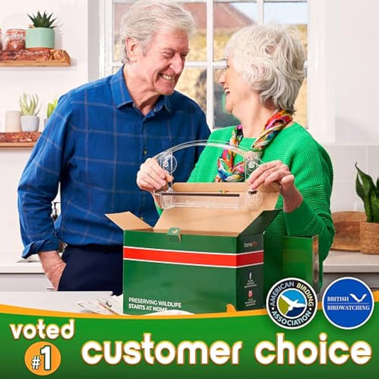 Window Bird Feeder with Strong Suction Cups HOMEBIRD Window Feeder with Removable Seed Tray For Bird Watching Bird Feeders for Small Birds Squirrel Proof Bird Feeder Box