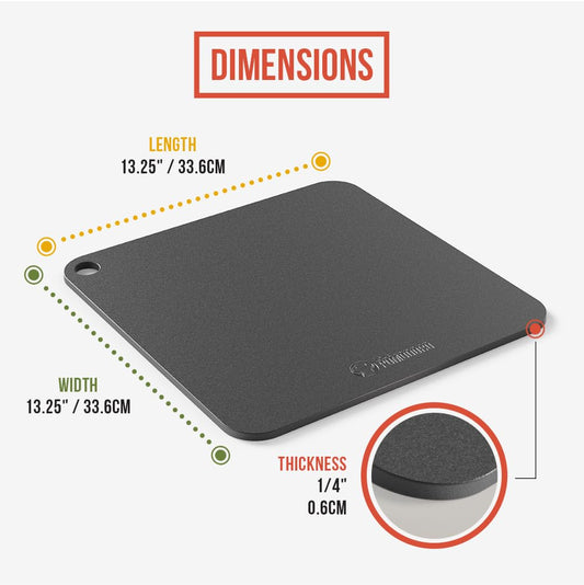 Chef Pomodoro Pizza Steel for Oven or BBQ Grill, Pre-Seasoned Baking Steel, High Quality and Durable Carbon Steel, Compatible with Ooni Koda 12 (33,6