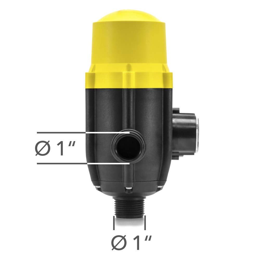 TROTEC Electronic Pressure Switch TDP DSP - Pump Control Pressure Monitor - for Water Pumps, Domestic Waterworks, Garden Pumps Max. 10 Bar, with Cable