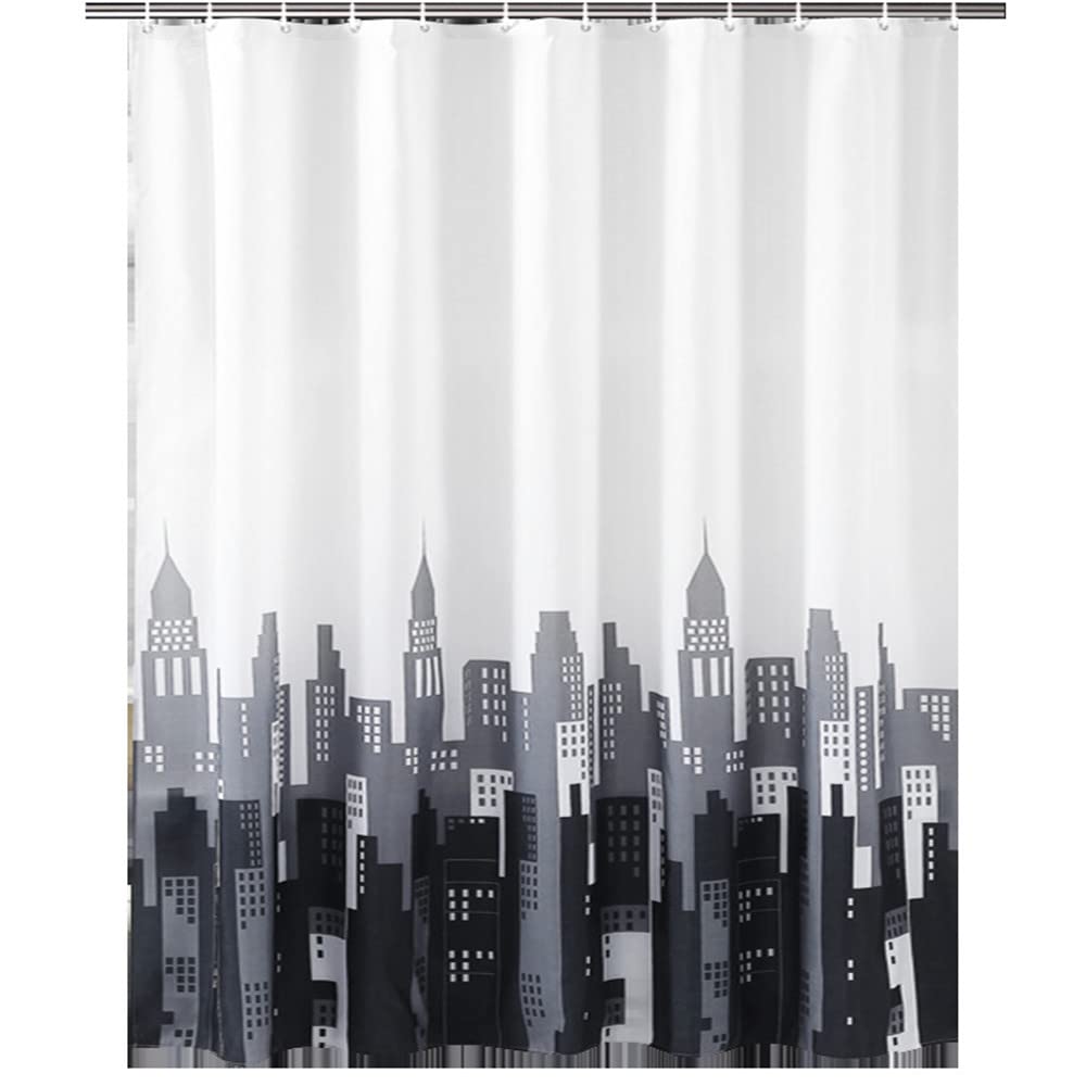 GONOVE Shower Curtain for Bathroom 240 x 200cm Mildew Resistant Waterproof Polyester Fabric Shower Curtain Liner Long Washable Bath Curtain with