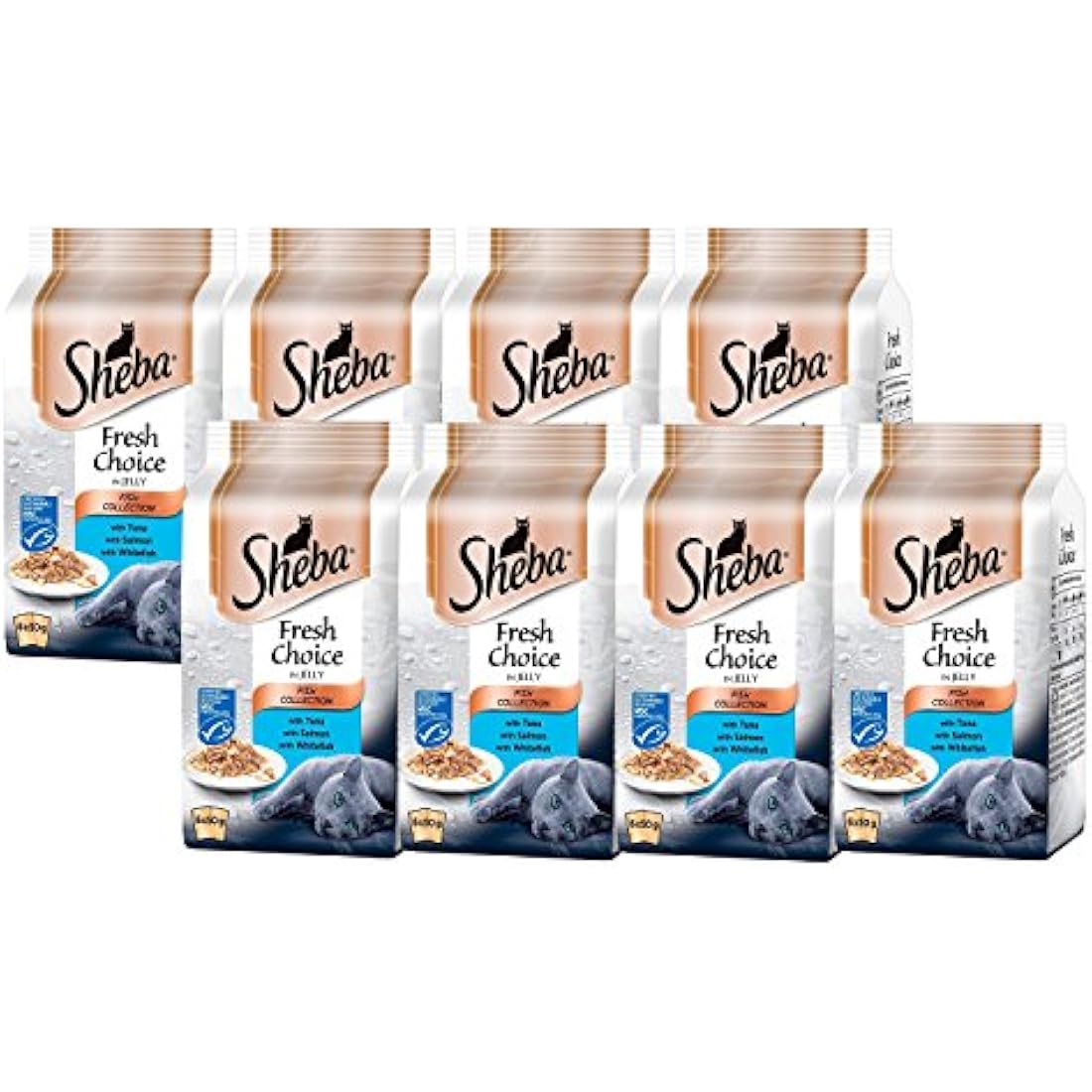 Sheba Fresh Choice Cat Pouches Fish Collection in Jelly 6x 50g