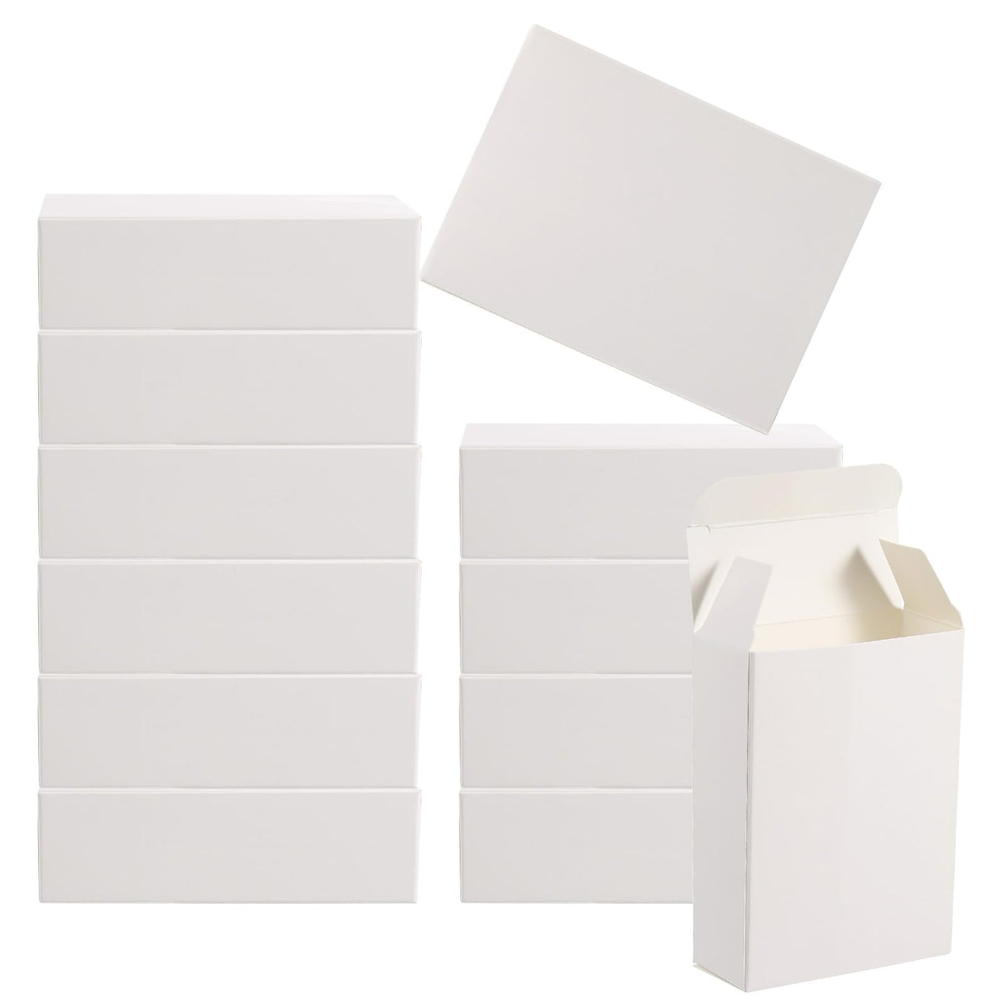 PATIKIL 4"x3"x1" Paper Soap Box, 30 Pack Homemade Soap Boxes Rectangle Presents Packaging Boxes for Birthday Christmas DIY Craft, White