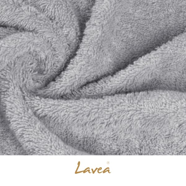 Lavea® Sydney Hand Towels Set of 4 – 40 x 70 cm – Silver