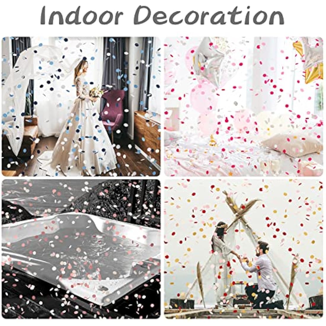 SUSNUAN 200Pcs Silk Rose Petals Artificial Flower Petals for Wedding Decor, Flower Girl Scatter Petals for Aisle Table Centerpieces Reception Proposal Party Romantic Night Decoration
