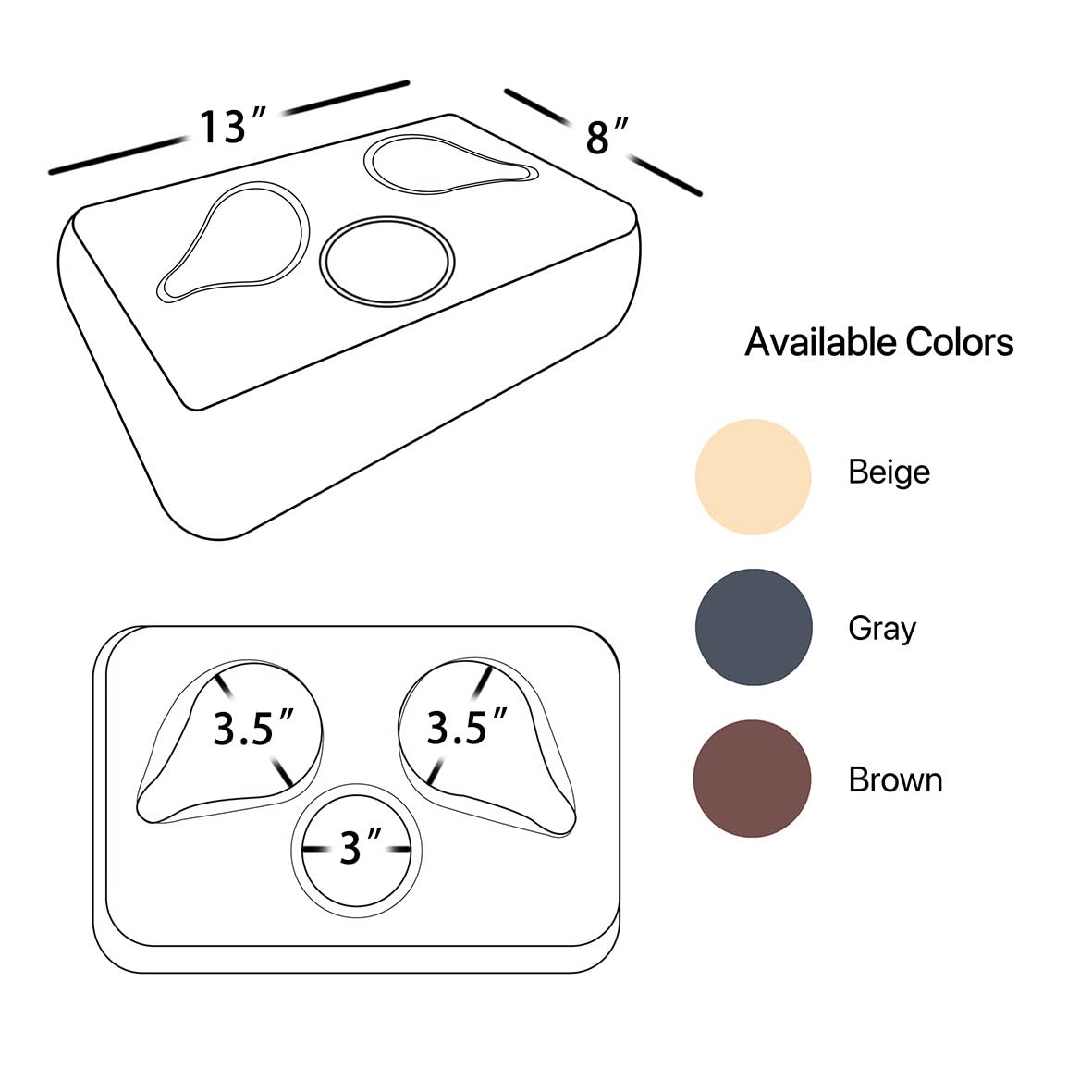 Sofa Cup Holder Caddy Pillow for Drinks, Remote & Phone Organiser