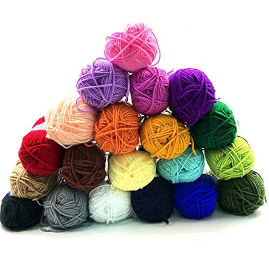 JZK 20 Multicolour 50g Super Soft Milk Cotton Wool Yarn for Knitting Crochet Baby Garments hat Shoes Socks Scarf Toy Making