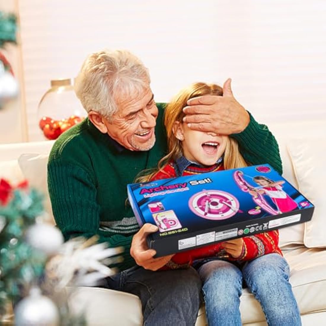 Own1one Kids Bow and Arrow Set for Girls with LED Lights, 2 in 1 Archery Set Includes 1 Bow, 10 Suction Cup Arrows & 1 Quivers, Indoor and Outdoor Toys Gifts for Girls Ages 4 5 6 7 8 Years Old (Pink)