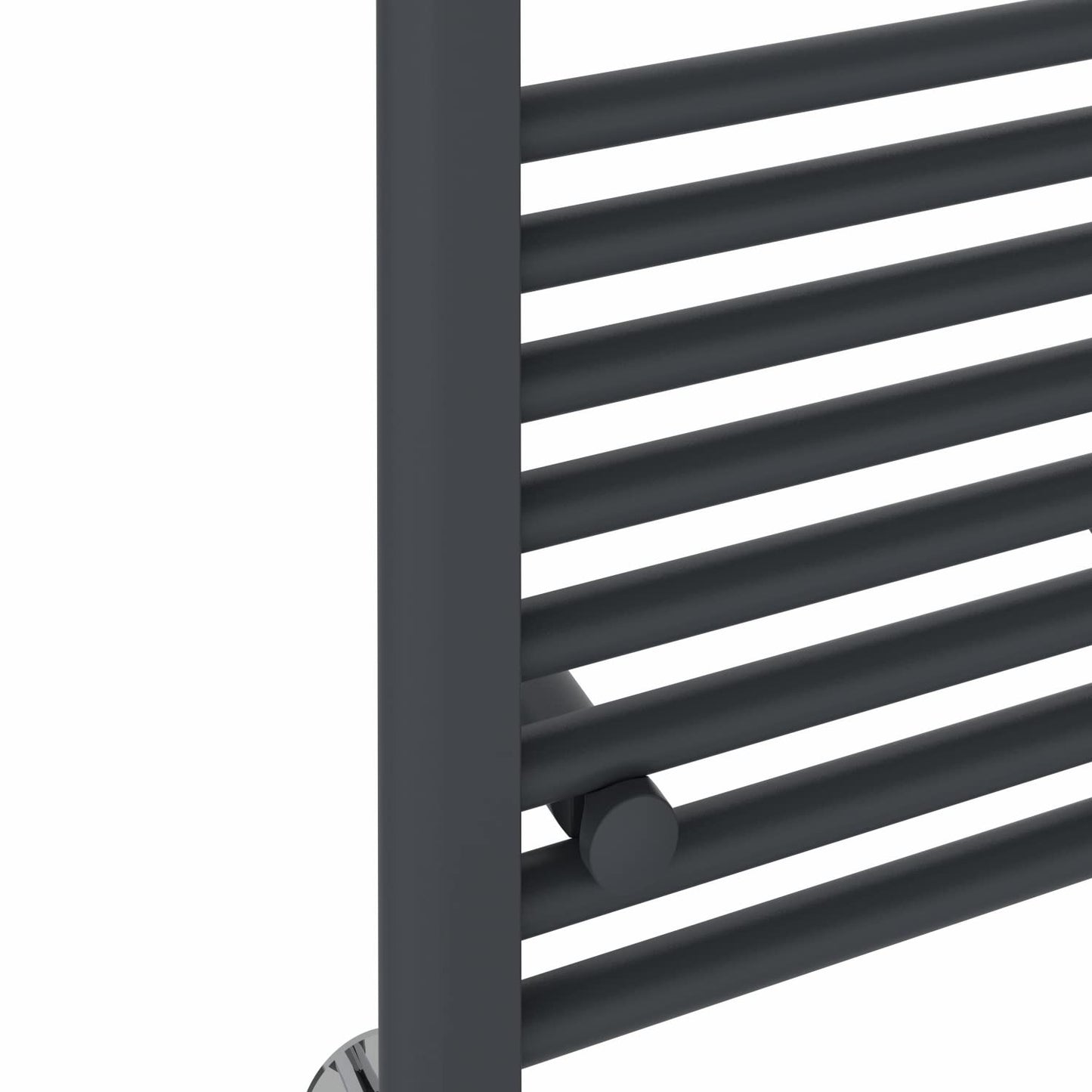 NRG Anthracite Heated Towel Rail Straight Designer Radiator, 1400×600mm