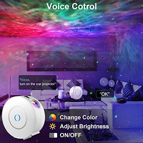 Immver Galaxy Star Projector, Smart WiFi App/Voice Control, 3D LED Galaxy Projector Night Light with Nebula, Compatible with Google Assistant, RGB Dimmable, Timing, for Kids Bedroom Party Decor