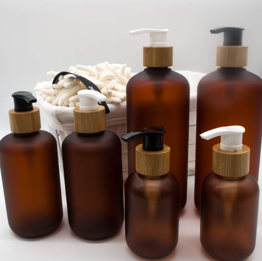 Bamboopack 2 Pack 250ml/8oz Empty Plastic Pump Bottle Toiletries Dispenser Soap Lotion Dispenser Containers Bath Accessories with Lotion Pumps
