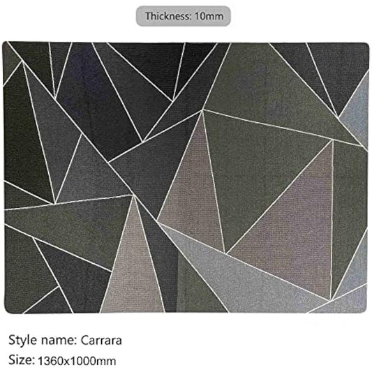 Dikilong Luxury Chair Mat for Carpeted Floor,Office Chair Mat hardwood floors, 136X 100cm Multi-Purpose Carpet Protector for Home and Office, anti-skidding and stop noise, Carrara