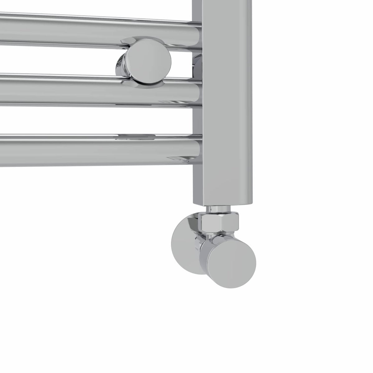 NRG Chrome Heated Towel Rail Curved Designer Bathroom Radiator - 1200×300mm