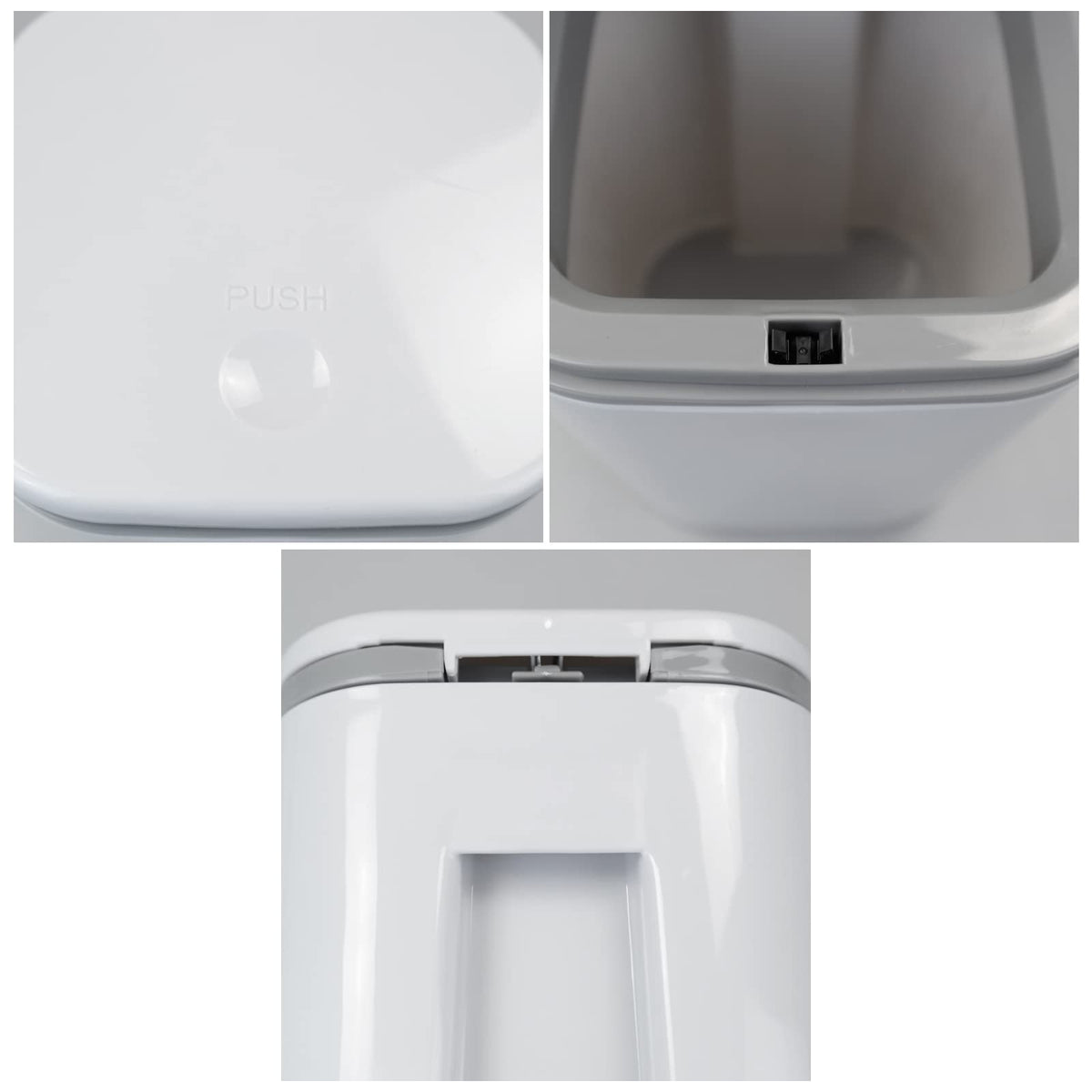 Dynko 2-pack Plastic Desktop Garbage Bin, Mini Trash Can Grey