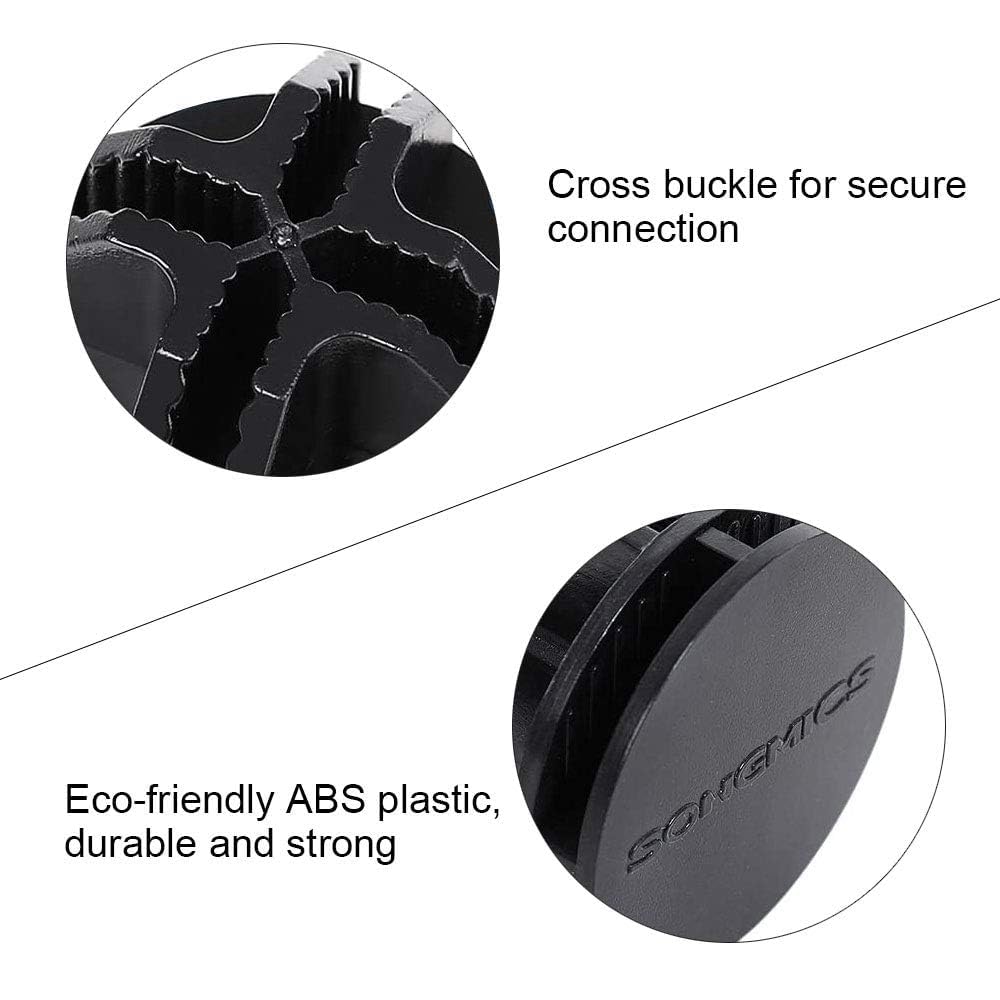 Luabue 40Pcs Wire Cube Connectors Black Plastic Grid Cube Modular Storage Cube Connectors C&C Grid Connectors Interlocking Connector for Modular